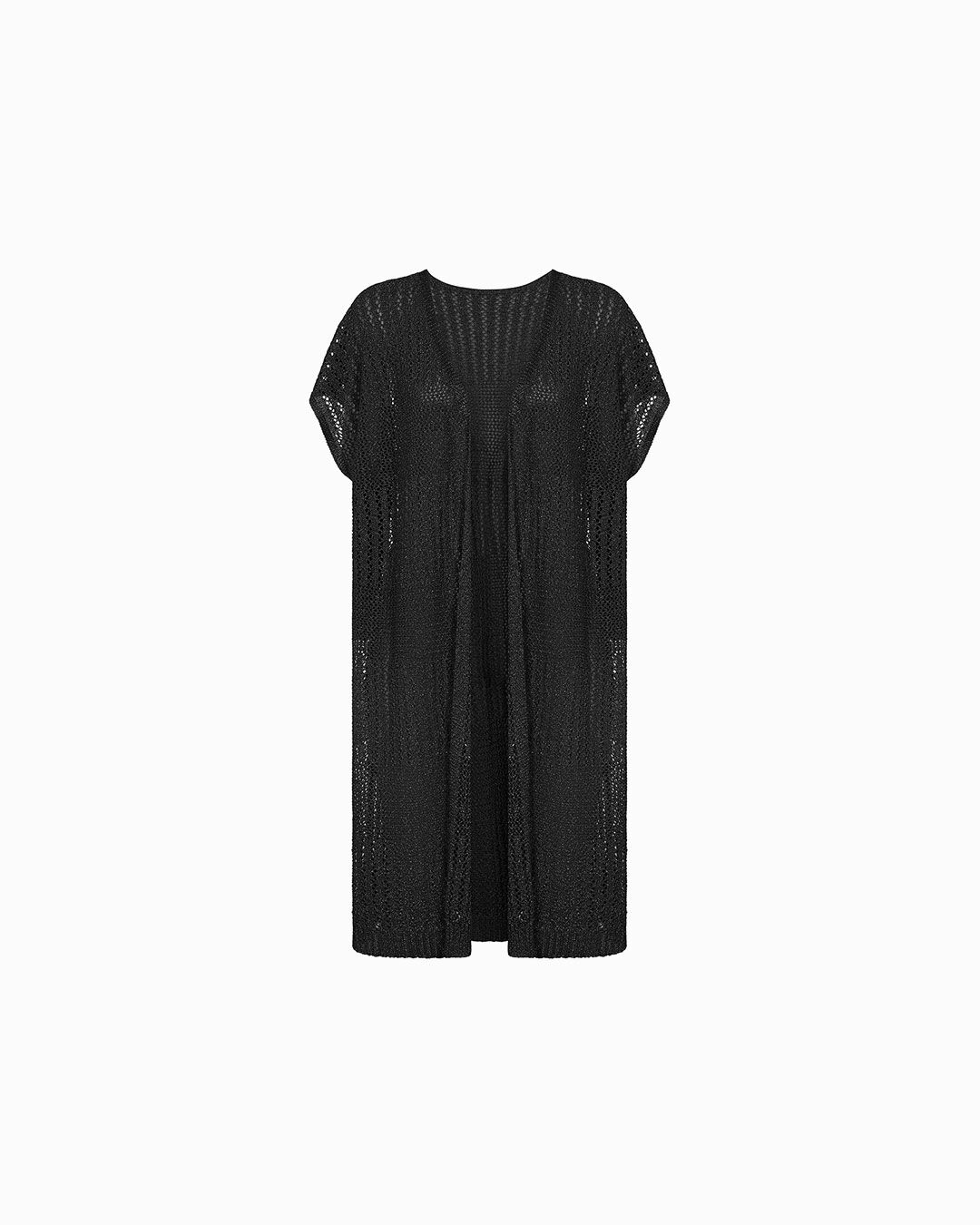 Poncho nero dal design sofisticato