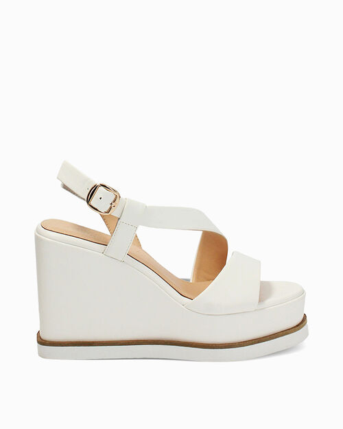 Zeppe bianche tacco 10 cm, WHITE