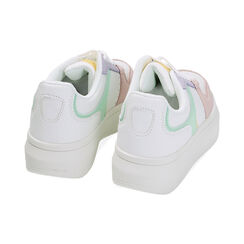 Sneakers bianche, suola 4,5 cm, Primadonna, 220112102EPBIAN035, 003 preview
