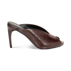 Mules open toe testa di moro con tacco 8,7 cm, Primadonna, 26M707009EUMORO036, 001 preview