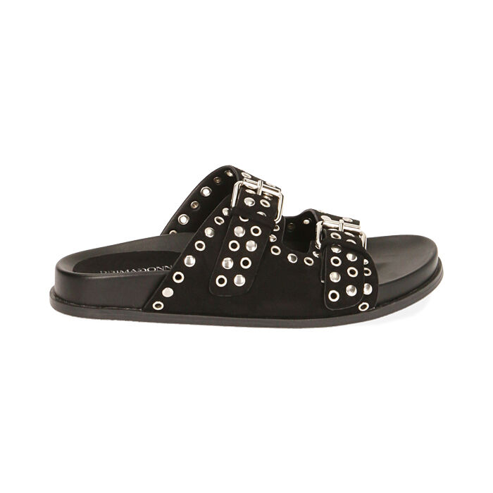 Sandales store noir cloutées