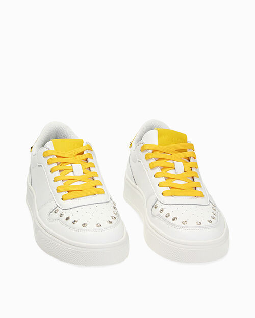 Sneakers bianco-giallo, MULTI COLOR