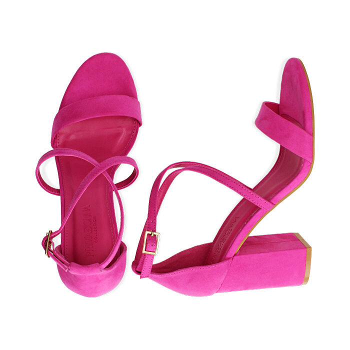 Sandalias mujer fucsia en microfibra tac n 9 cm Primadonna