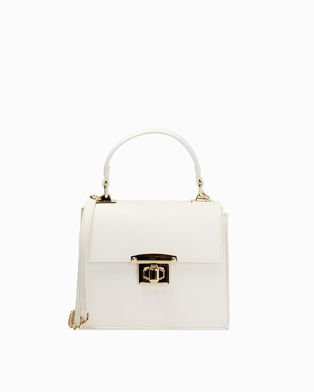 Mini bag bianca con tracolla removibile