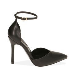 Décolleté cinturino nere, tacco 10,5 cm, Primadonna, 222186116EPNERO035, 001a