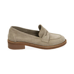 Mocassini taupe flat in camoscio, Primadonna, 21A503022CMTAUP035, 001 preview