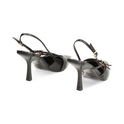 Décolleté slingback nere, tacco 8,5 cm, Primadonna, 232161225EPNERO035, 003 preview