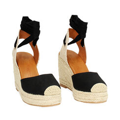 Alpargatas de mujer negras en lona, Primadonna, 254920101CANERO035, 003 preview
