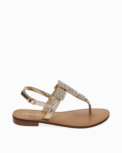 ZAPATOS FLAT LAMINADO OROG, GOLD