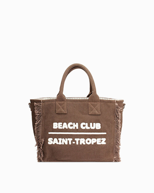 Sac en toile marron fonc&eacute; &agrave; main, DK BROWN