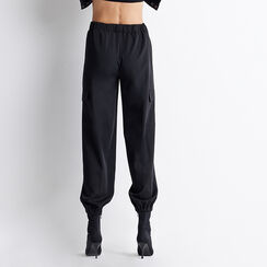 Pantaloni neri in tessuto, Primadonna, 22C923012TSNEROM, 002 preview