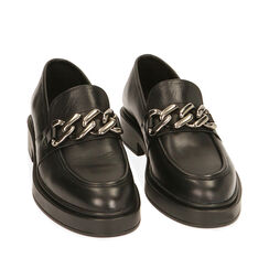 Mocassins en cuir noir, Primadonna, 20B813502PENERO036, 002a