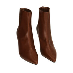 Ankle boots marroni, tacco 7,5 cm , Primadonna, 204920401EPMARR040, 002a