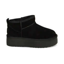 Stivaletti platform neri in camoscio, Primadonna, 22N801251CMNERO035, 001 preview