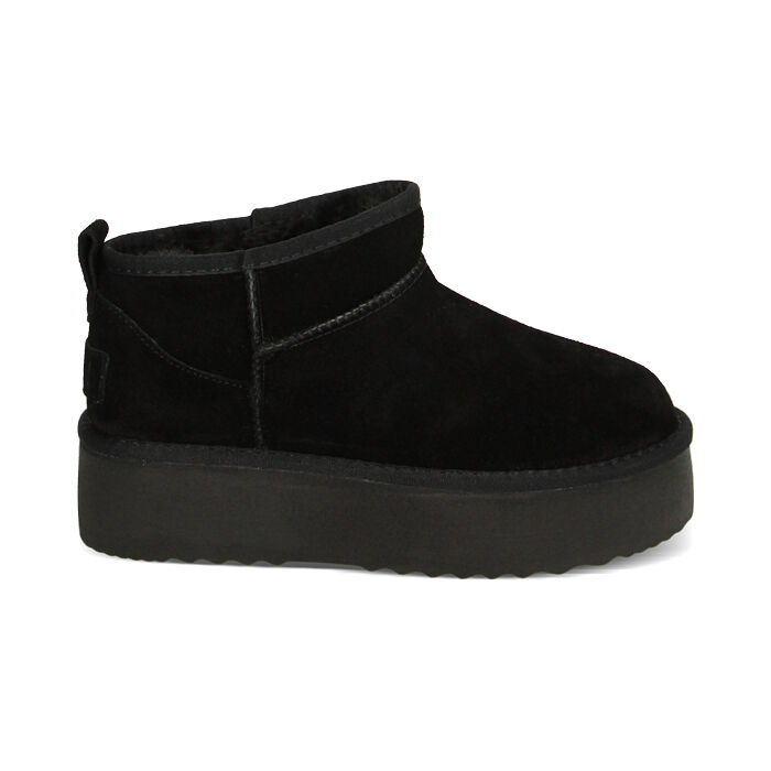 Stivaletti platform neri in camoscio, Primadonna, 22N801251CMNERO035