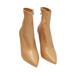 Ankle boots beige, tacco 9,5 cm, Primadonna, 214912908EPBEIG036, 002a
