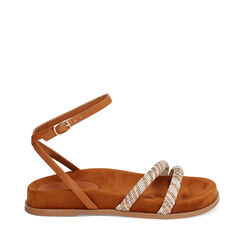 Fussbett femme cognac en microfibre et pierres, Primadonna, 254939567MPCOGN035, 001a
