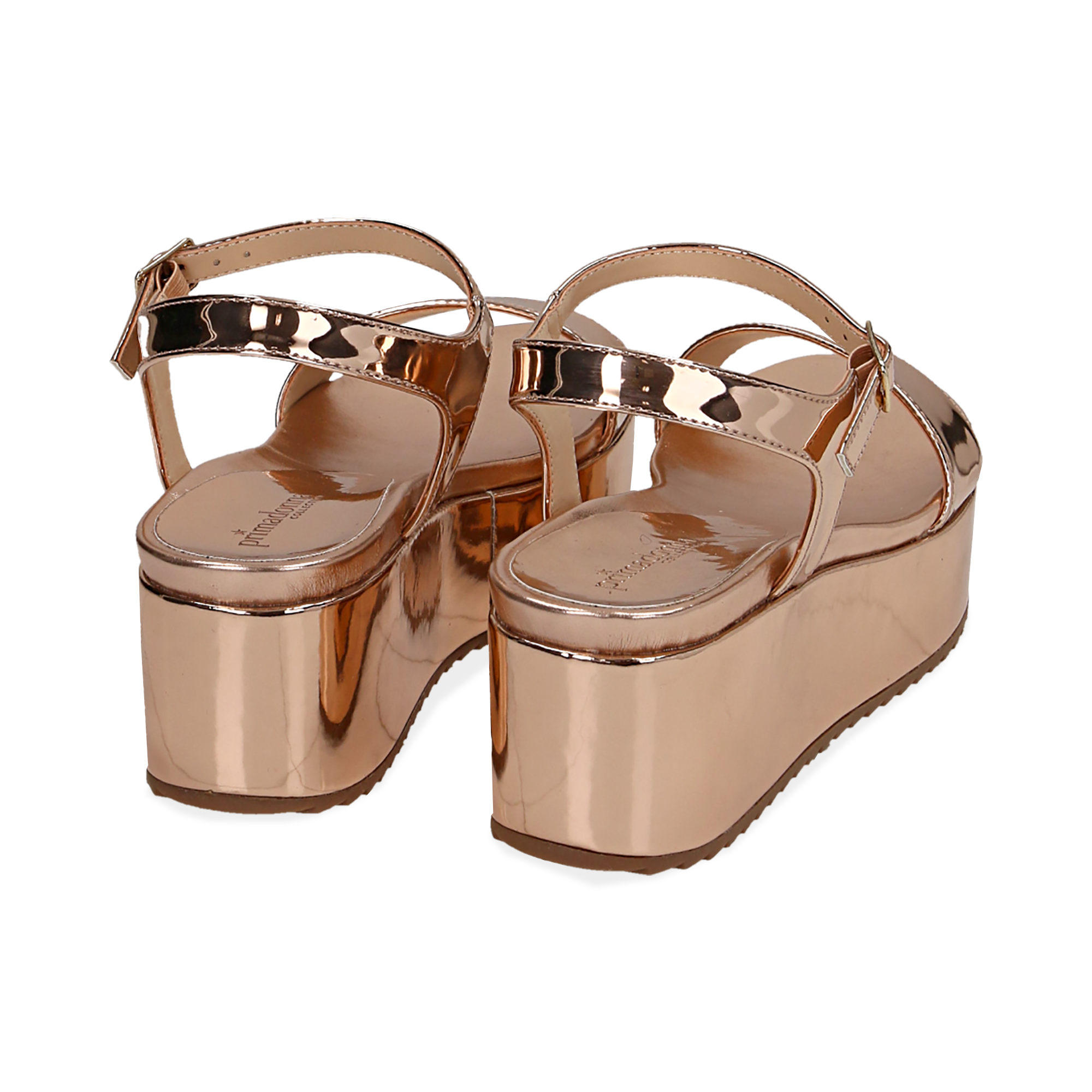 Sandali oro con zeppa Outlet
