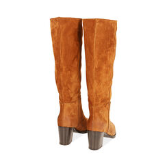 Bottes cognac en daim, talon 7 cm , Special Price, 18L605077CMCOGN035, 003 preview