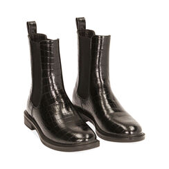 Chelsea boots neri stampa cocco, ULTIME OCCASIONI, 180611411CCNERO035, 002 preview