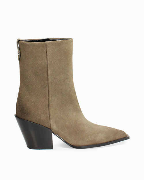ZAPATOS BOTAS CA&Ntilde;A CORTA SUEDE TAUP, TAUPE