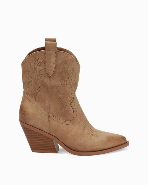 Tronchetti texani taupe tacco 6,5 cm, TAUPE