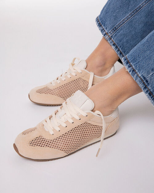 Sneakers beige dallo stile urban chic, BEIGE