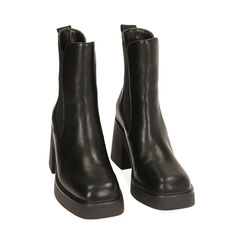 Chelsea boots platform neri, tacco 8,5 cm , Primadonna, 20L420023EPNERO035, 002 preview