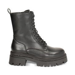 Anfibi neri con tacco in gomma di 6 cm, Primadonna, 260620805EPNERO036, 001 preview