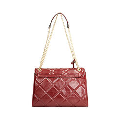 Borsa a tracolla bordeaux con dettagli matelassè, Primadonna, 265700586EUBORDUNI, 004 preview