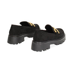 Mocassino nero in microfibra, Primadonna, 244954311MFNERO037, 003 preview