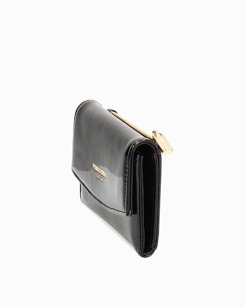 Portafoglio nero compatto ed elegante, BLACK
