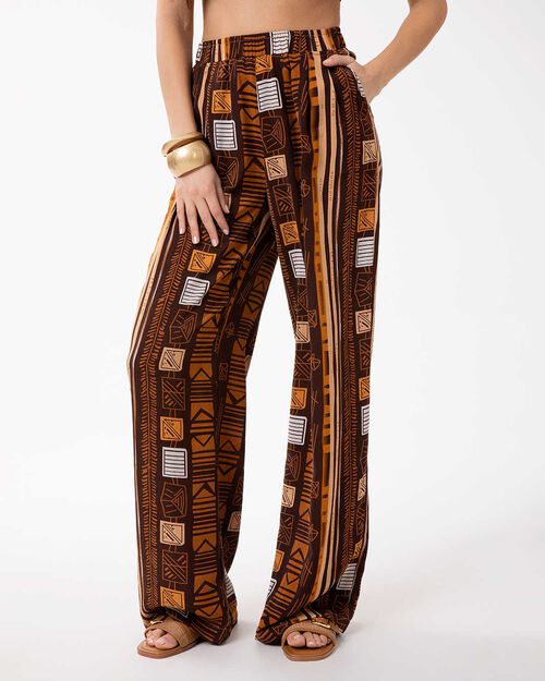 Pantalon marron-beige &eacute;l&eacute;gant, MULTI COLOR