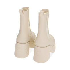 Chelsea boots da pioggia panna in pvc, Primadonna, 200901002PVPANN035, 003 preview