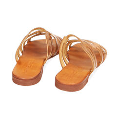 Ciabatte cognac in pelle di vacchetta, Primadonna, 217204951VACOGN038, 003 preview