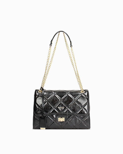 SACS SAC D EPAULE SYNTHETIQUE BRILLANT N, BLACK
