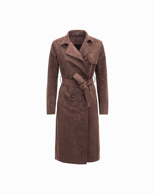 Trench testa di moro con cintura coordinata, DK BROWN