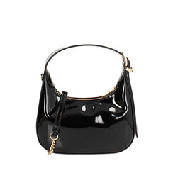 Mini bag nera in vernice, Primadonna, 245125841VENEROUNI, 001a