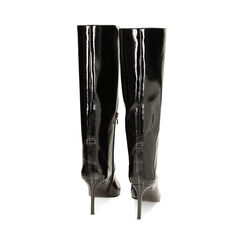 Stivali neri in naplak a punta, tacco 10 cm, Primadonna, 22T905351NPNERO035, 003 preview