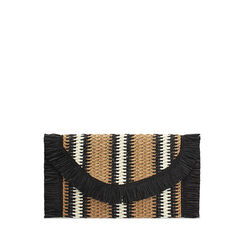 Pochette da mare in paglia nera, Primadonna, 25J904698PGNEROUNI, 001a