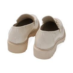 Mocassini panna in naplack, Primadonna, 214902056NPPANN036, 003 preview