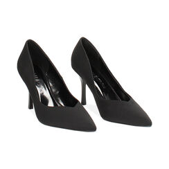 Décolleté nere in tessuto, tacco 8,5 cm, Primadonna, 242162811LYNERO038, 002 preview