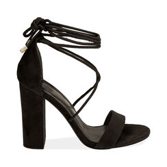 ZAPATOS SANDALIA MICROFIBRA NERO, Special Price, 192760851MFNERO037, 001a