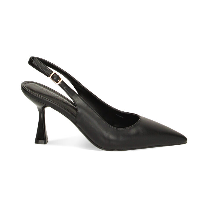 Escarpins slingback noirs, Fin de Collection, 234934803EPNERO035