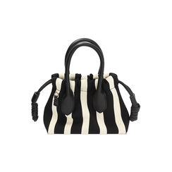 Mini bag donna nera e panna in canvas, Primadonna, 25F511706CANEPAUNI, 004 preview