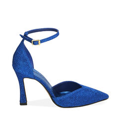 Escarpins bleu pailleté, talon de 9,5 cm, Primadonna, 18L412651GLBLUE036, 001a