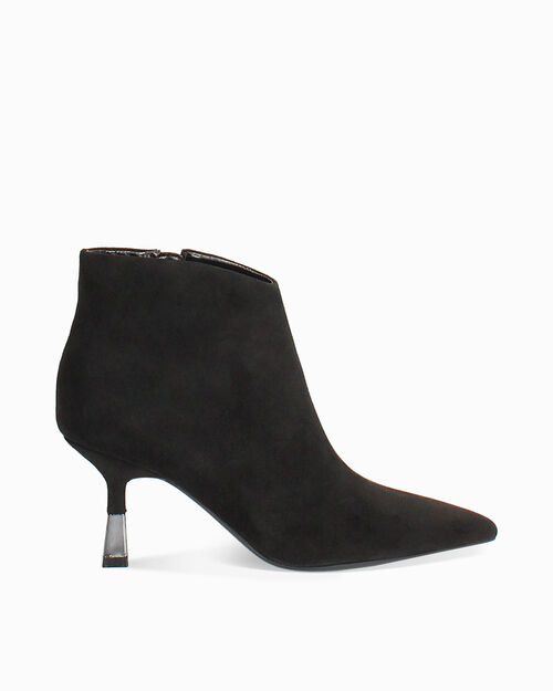 WOMEN SHOES DEMI-BOOT MICROFIBER NERO, BLACK