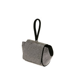 Mini bag nero in raso , Primadonna, 195102428RSNEROUNI, 002a