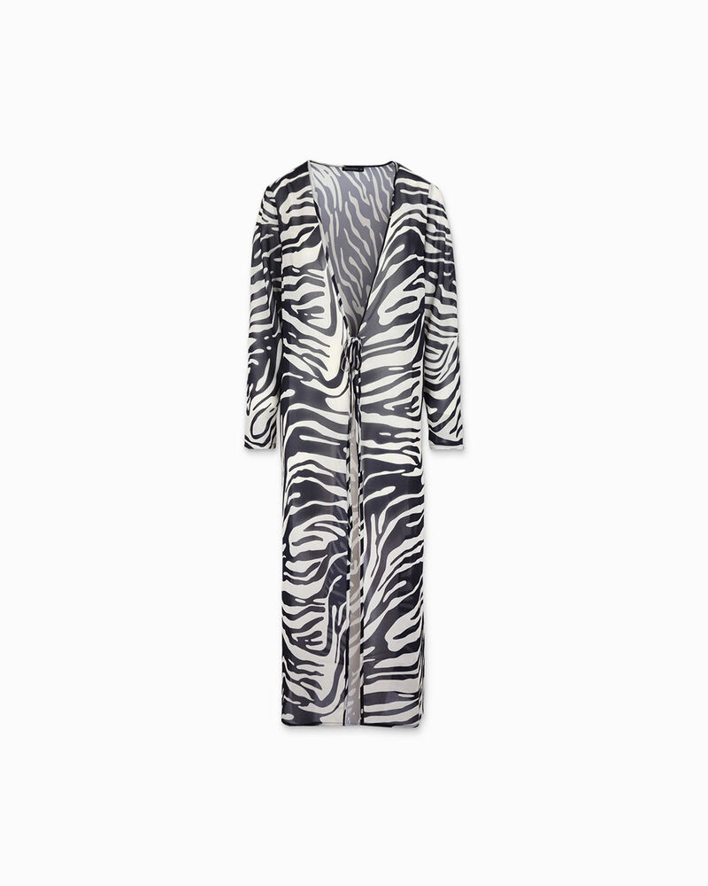 Chapeau de plage z&eacute;br&eacute; en tissu pour femme image number null