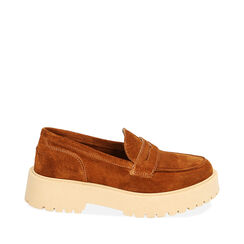 WOMEN SHOES MOCASSINS SUEDE COGN, Primadonna, 21L615001CMCOGN036, 001a